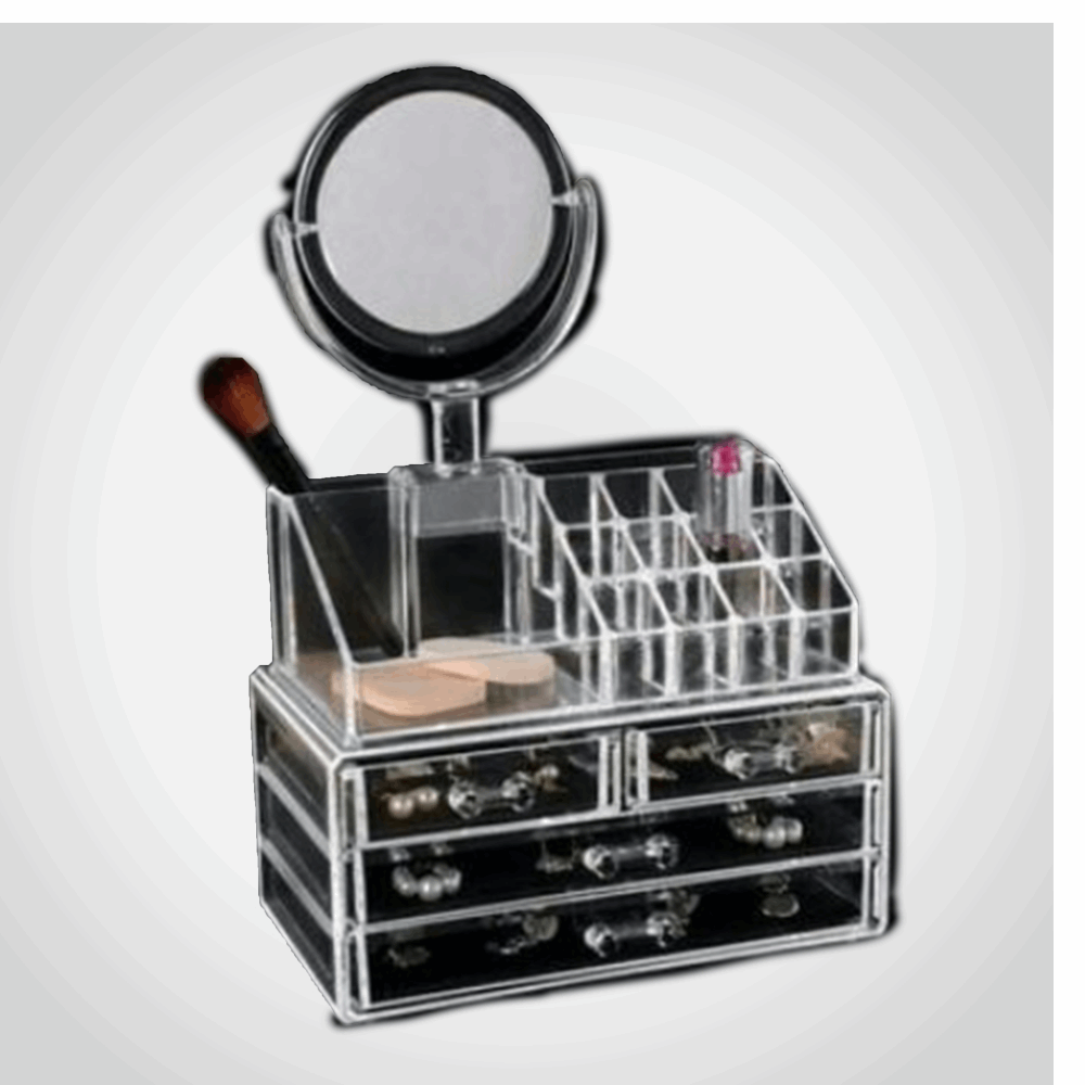 منزلى منظم مكياج 2 دور مرايا