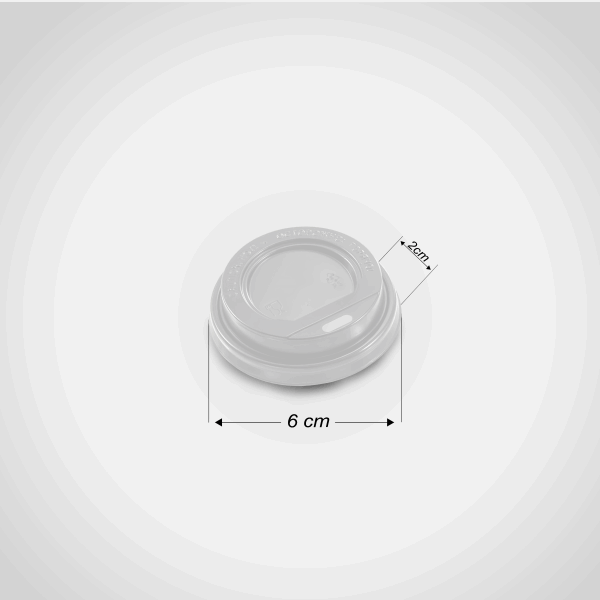 تك اوي/ غطاء كوب 4 اونز ابيض