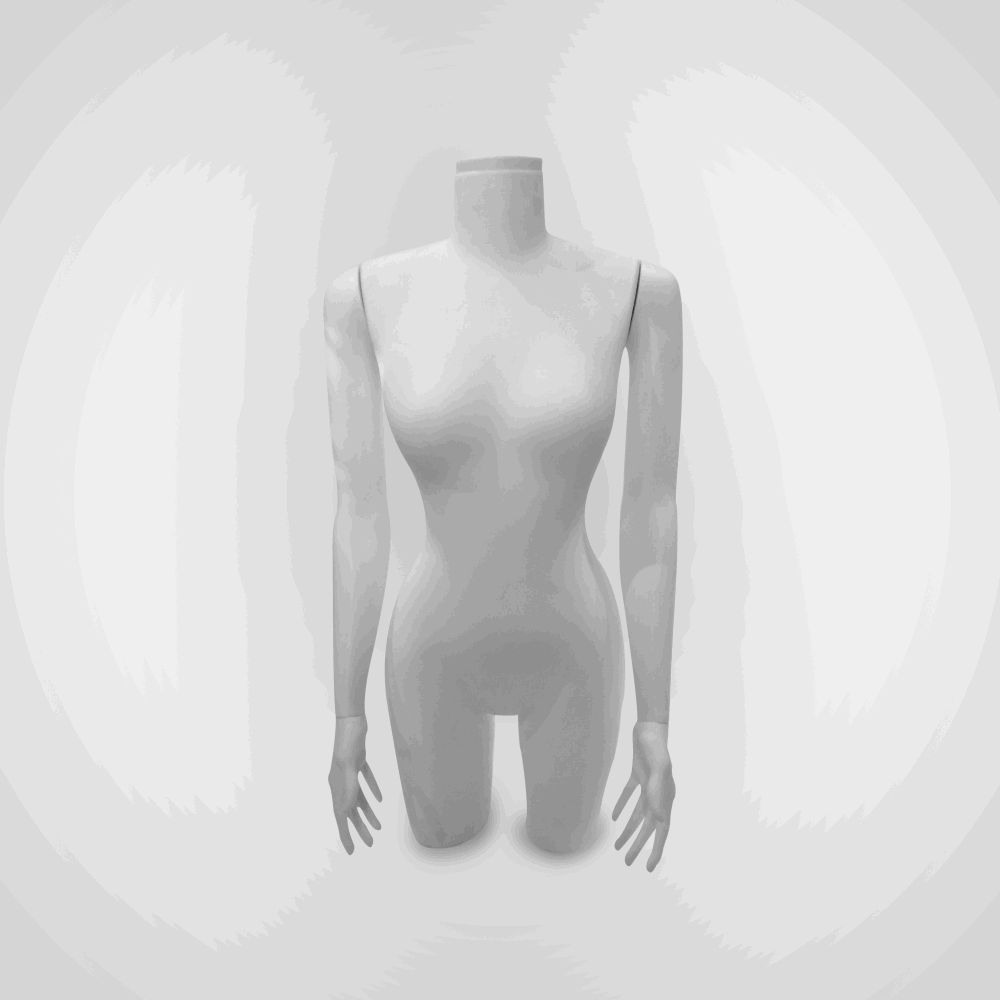 مانيكان حريمى نصف حريمي ابيض كبير بلاستيك PVC