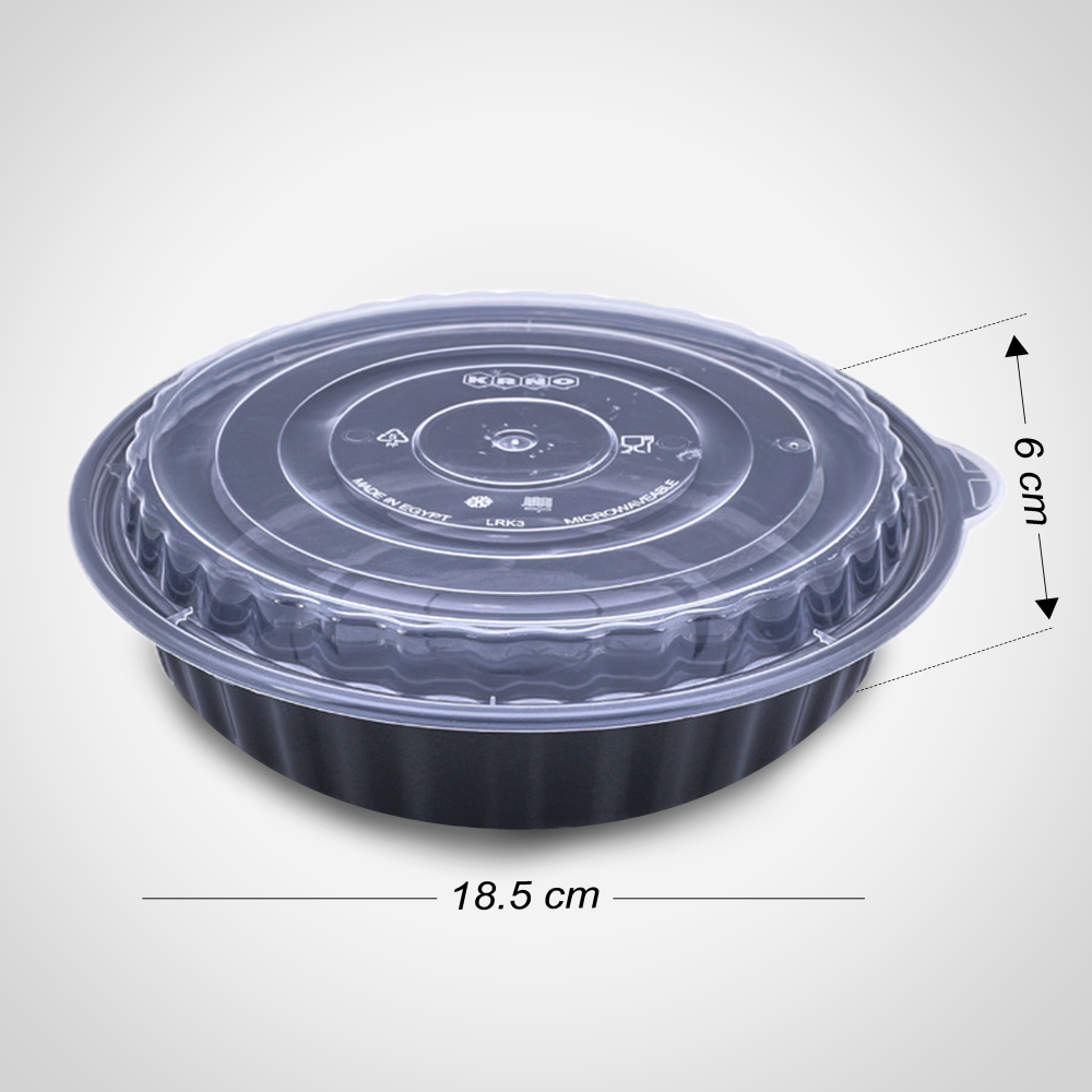 تك اوي/ علب ريزو وسط اسود بالغطاء