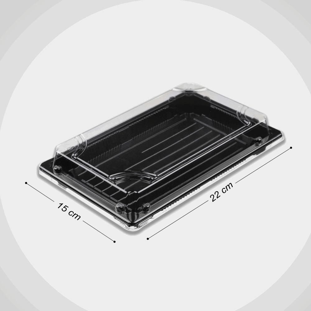 تك اوي/ طبق سوشي ذهبي بالغطاء 15*22 TAIBA