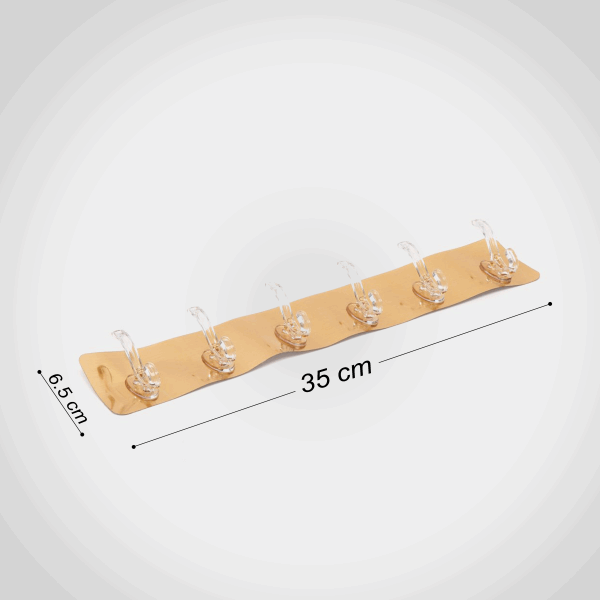 منزلى شماعه باب شفاف سيلكون لزق دبل فرع 6 هوك