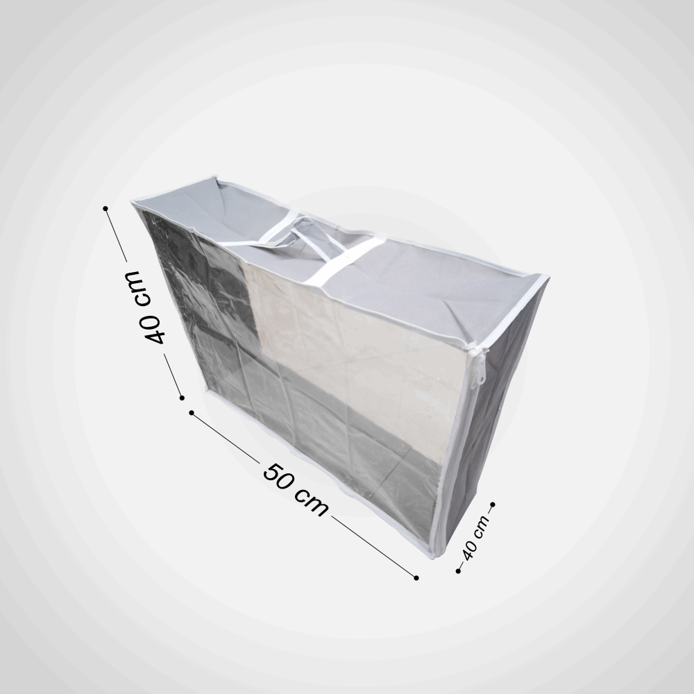 بلاستيك شنطه لحاف (40*50*40) بيد رصاصي
