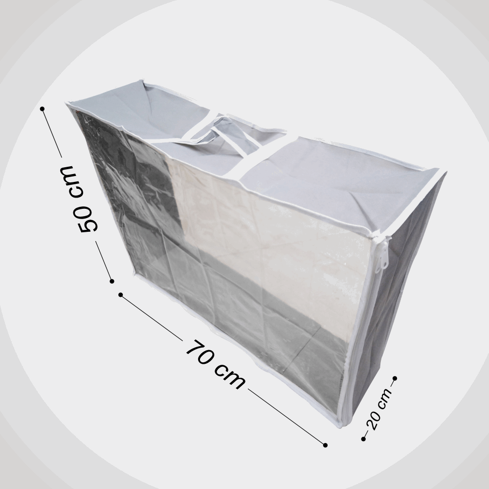 بلاستيك شنطه لحاف (50*70*20) بيد رصاصي