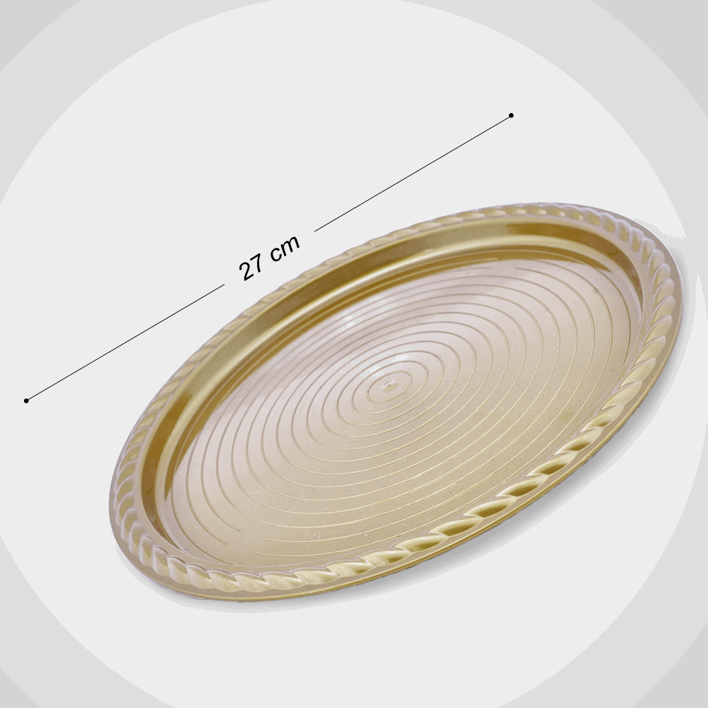 تك اوي/ صنيه كريستال 27 سم ذهبي TIBA