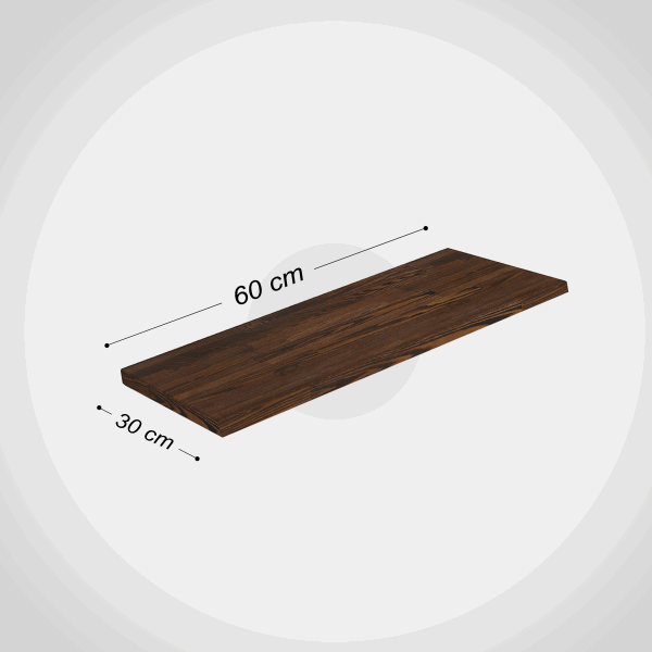 مكتبى رف خشب دبل 30 * 60 سم رصاصى