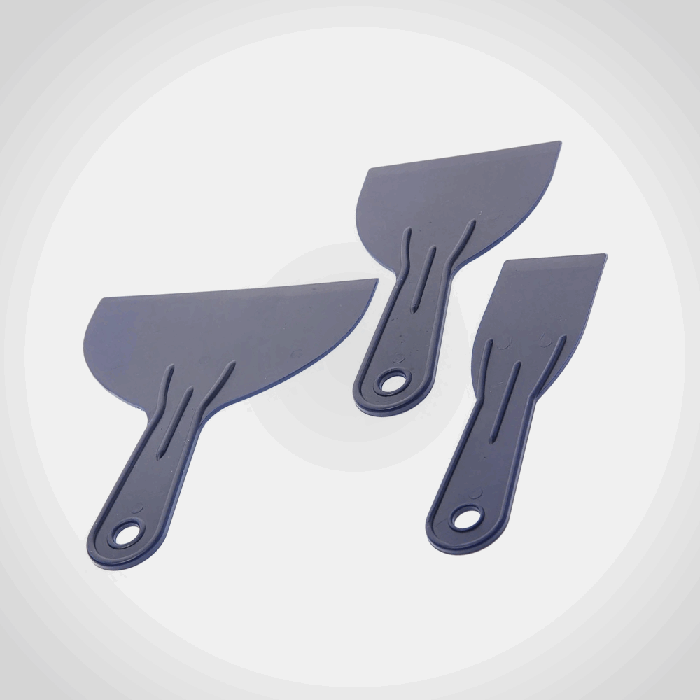 حلواني / طقم اسكليبر ومقطع عجين بلاستيك بيد 3 ق