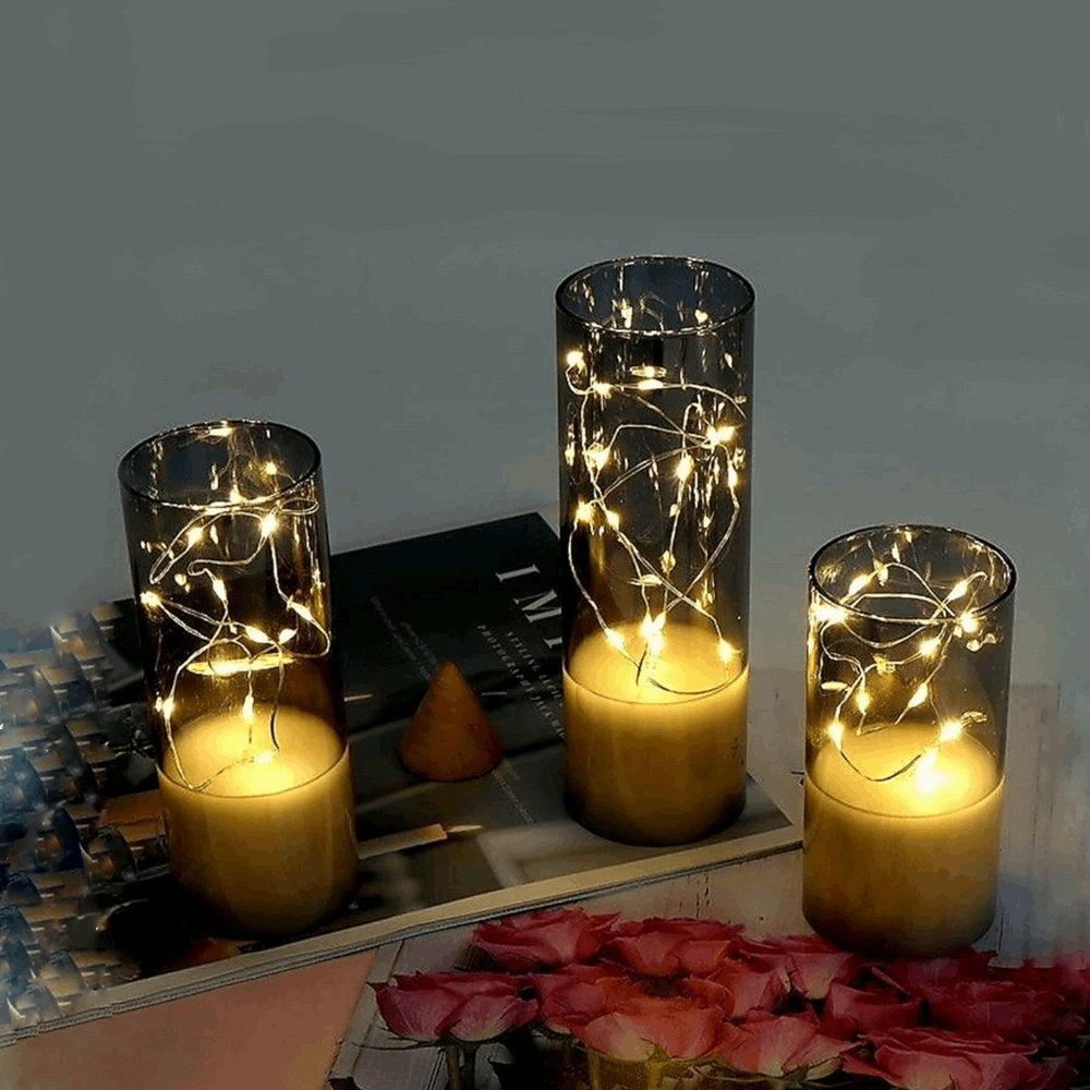 منزلى طقم شمع فواح زجاج الوان 967