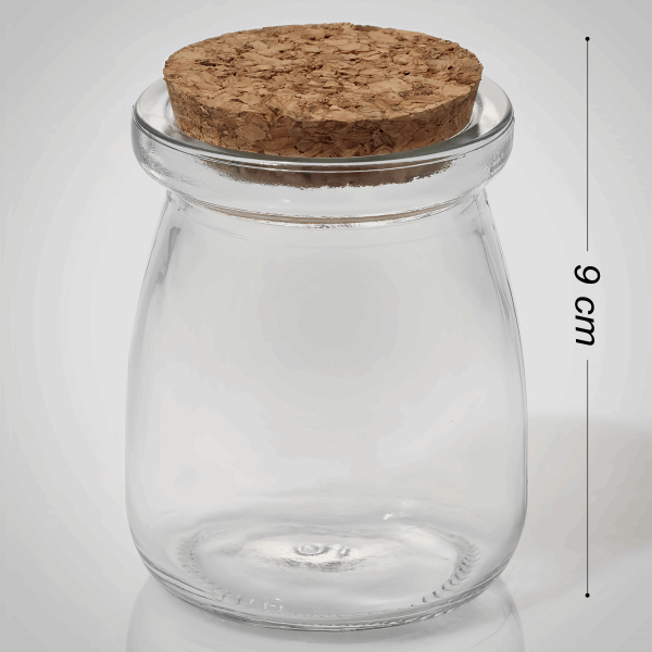 منزلى برطمان زجاج صغير غطا خشب 837