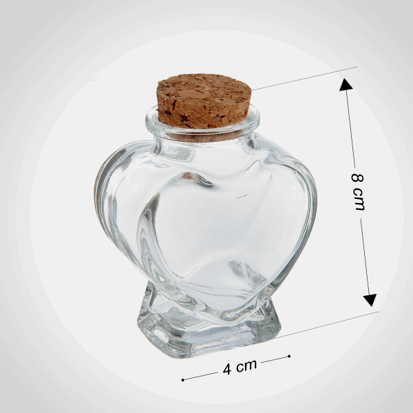 منزلى برطمان زجاج قلب بغطا خشب 836