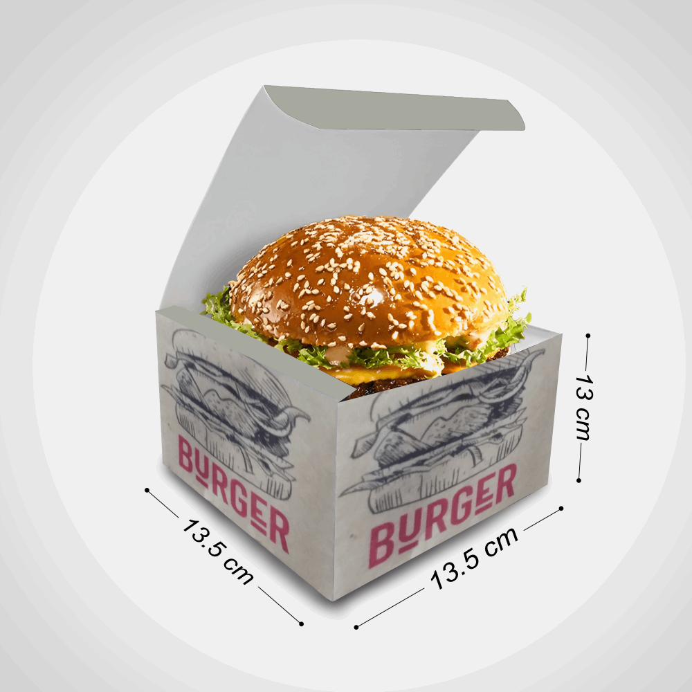 تك اوي/ علبة برجر دبل بنى Brown