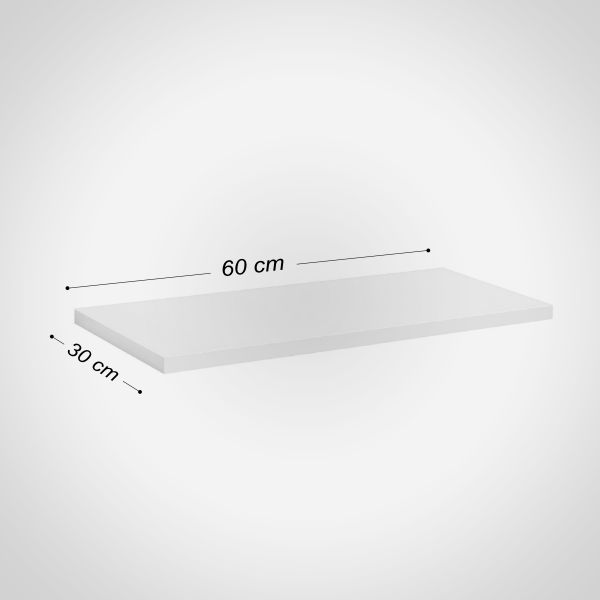 مكتبى رف خشب رخامي ابيض 30*60 سم