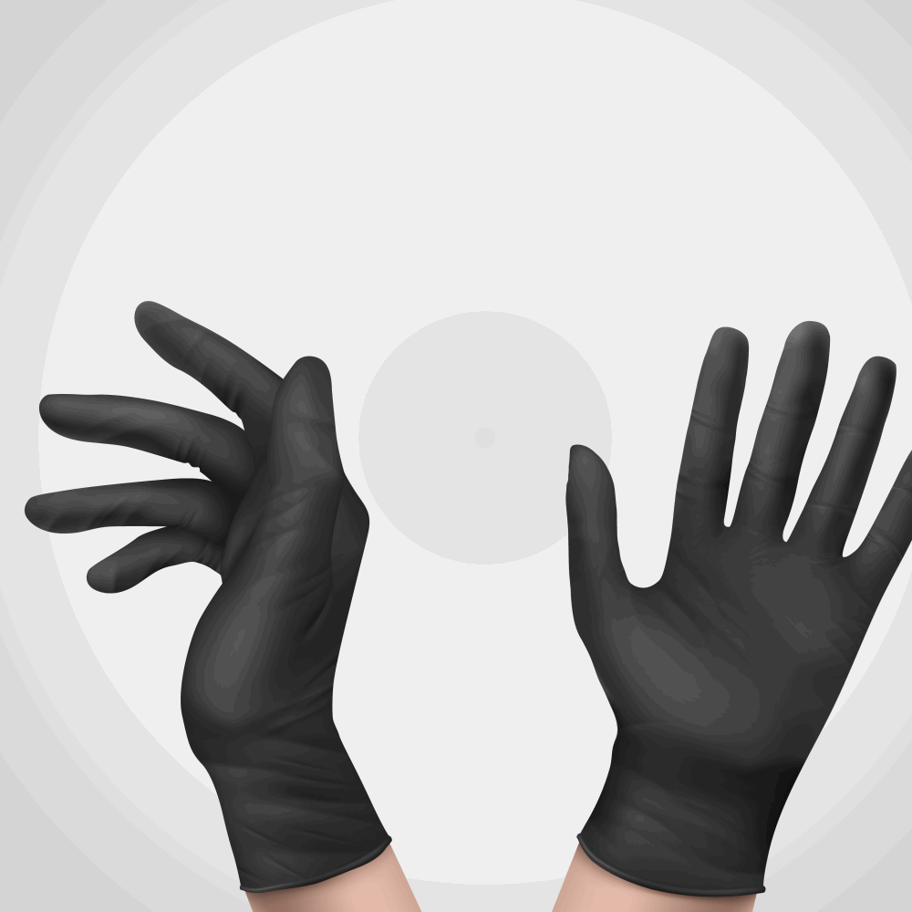 تك اوي/ جوانتي طبي اسود نيتريل L