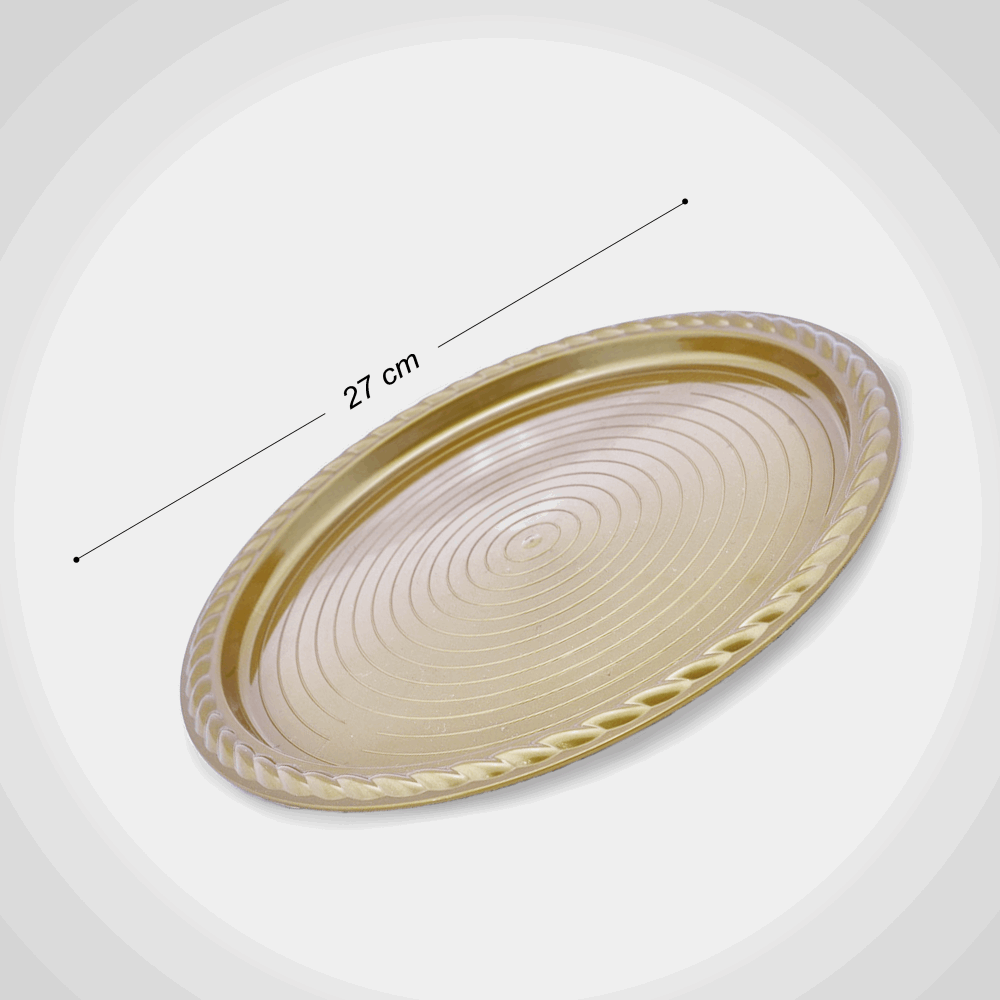 تك اوي/ صنيه شرقى ذهبى مدوره 27سم