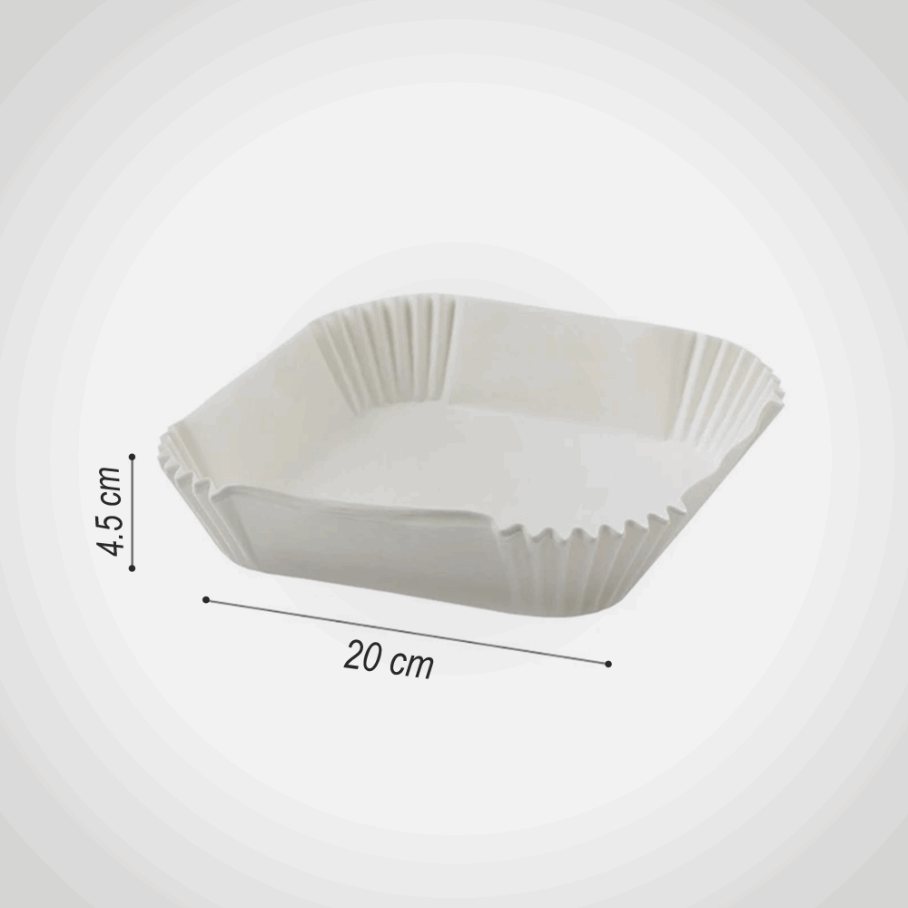 منزلى اير فراير ورق زبدة دائرى للقلاية الهوائية20*20 سم