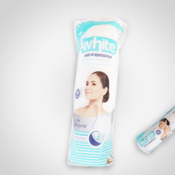 منزلى مناديل قطن مكياج 80ق وايت