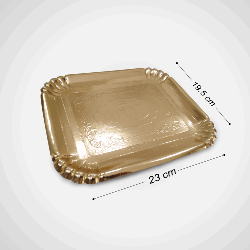 تك اوي/ طبق حلوانى ذهبى و فضى 1/2ك