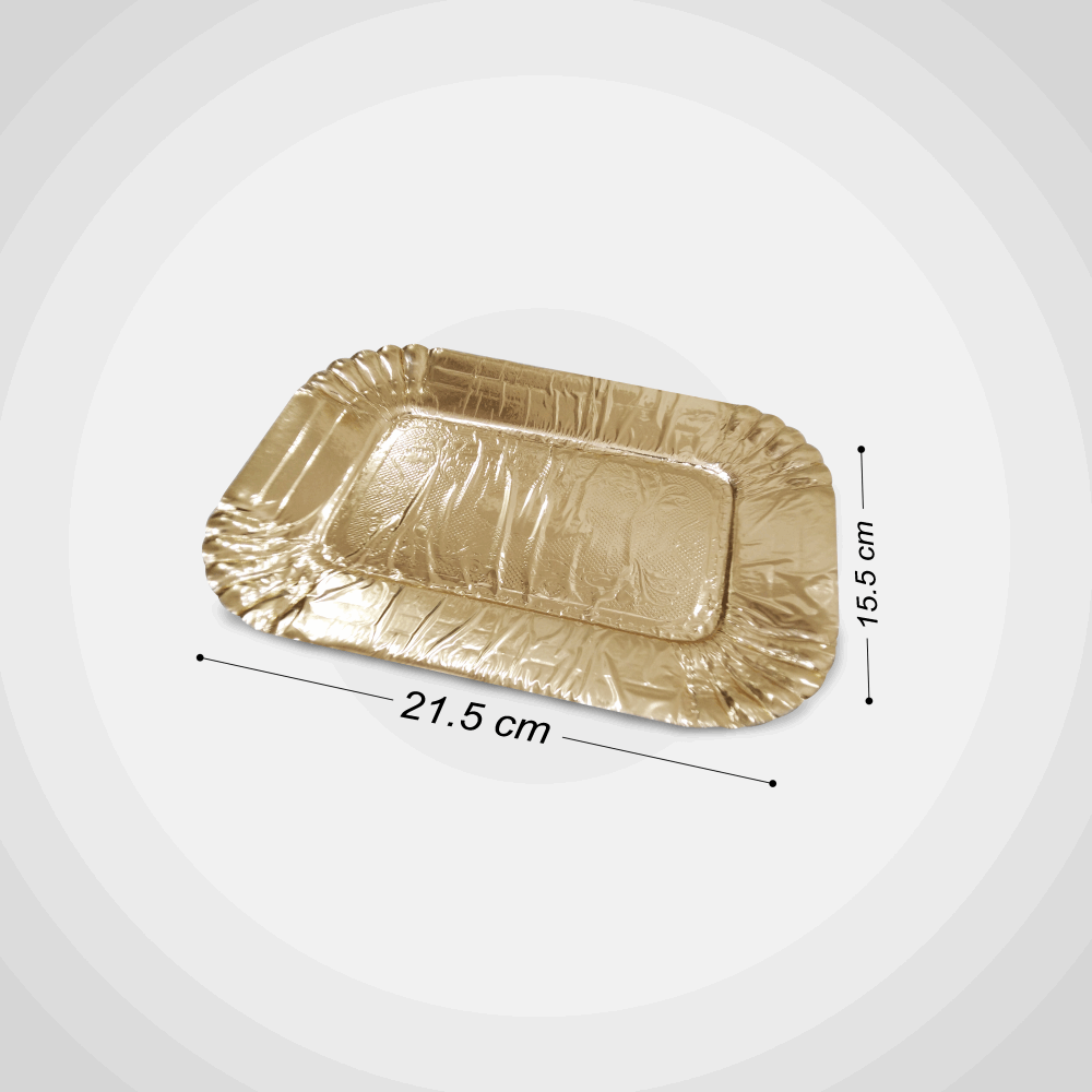 تك اوي/ طبق حلوانى ذهبى و فضى 1/4ك