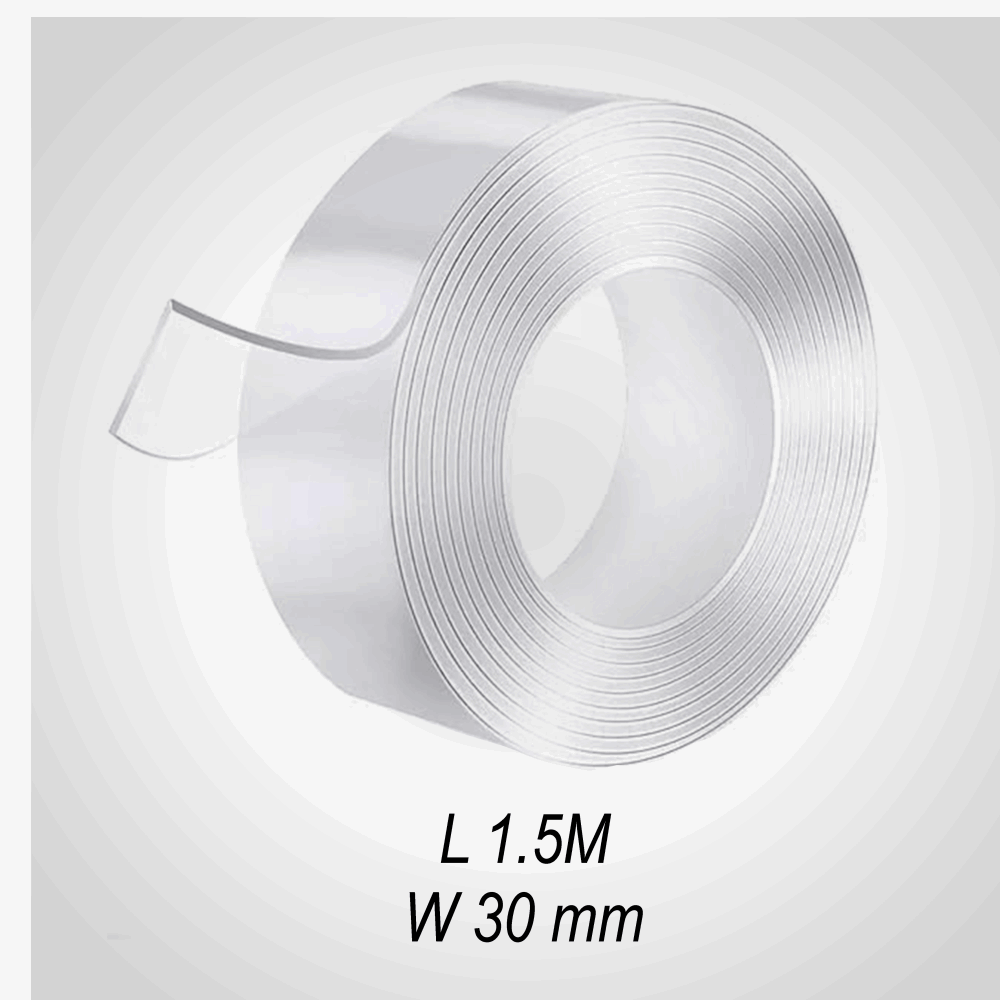 مكتبي دبل فيس علبه 30مم شفاف 1.5متر