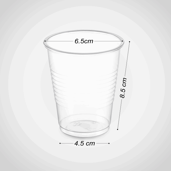 تك اوي/ كوب 190 مل ربل شفاف HG