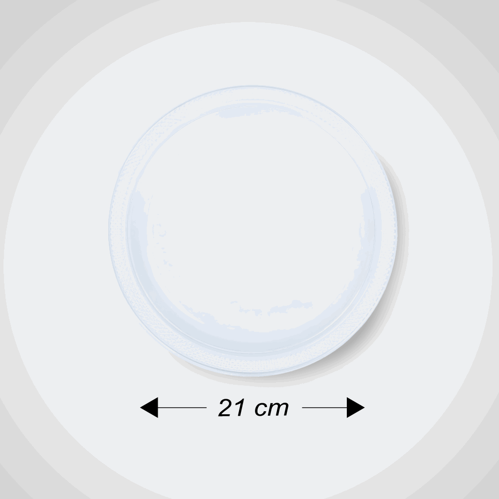 تك اوي/ طبق بلاستيك 21 ابيض